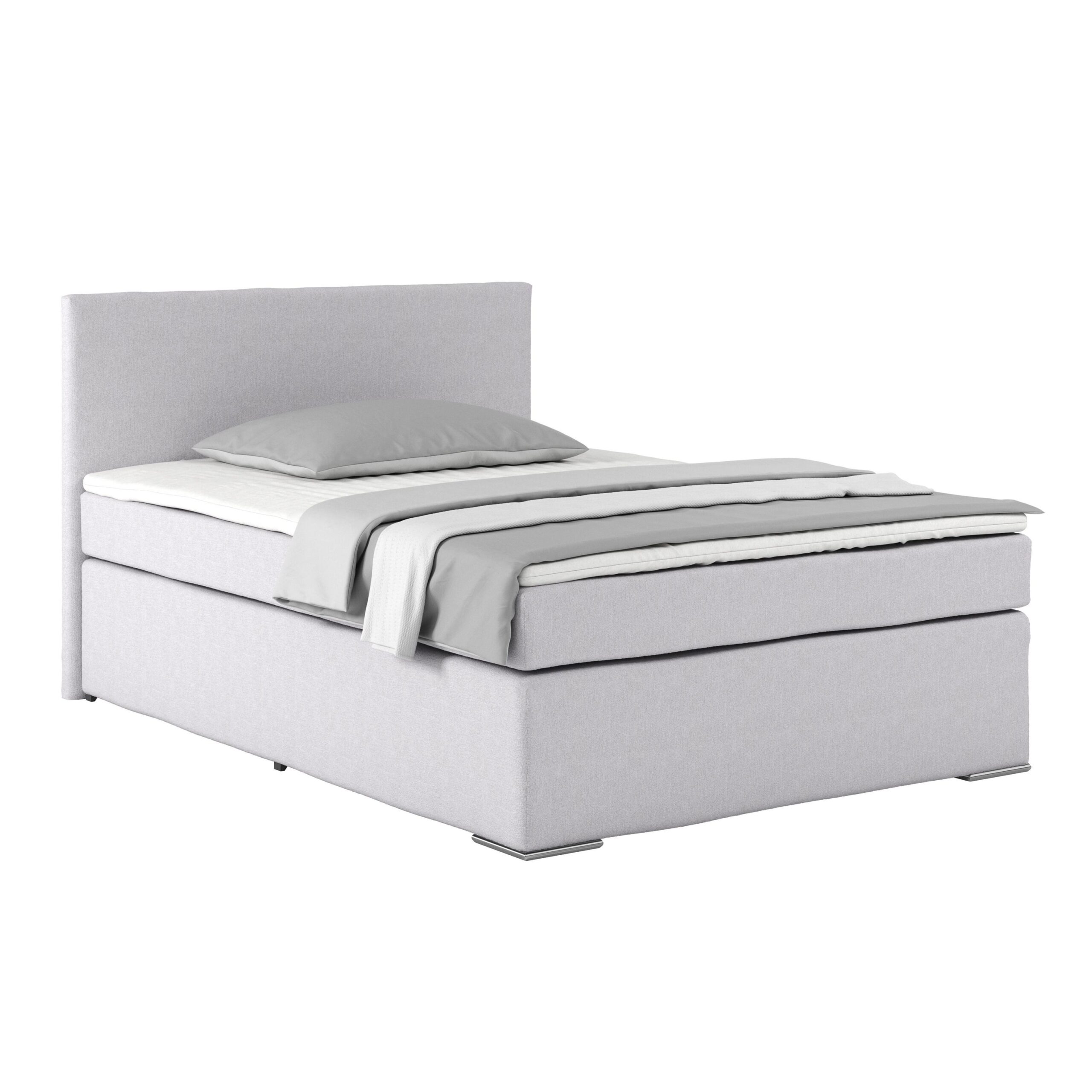 Modernes Boxspringbett 140×200 In Strahlendem Weiß: Die Perfekte Ergänzung Für Dein Stilvolles Schlafzimmer