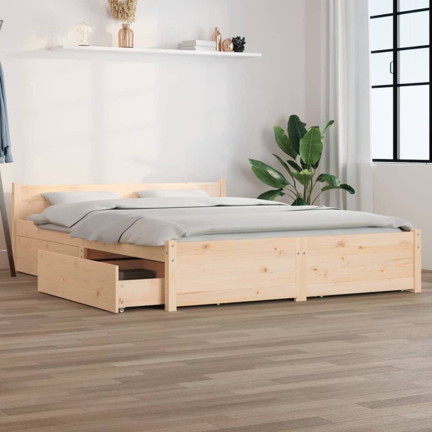 Festnight Bett x cm Holzbett mit Schubladen Doppelbett mit