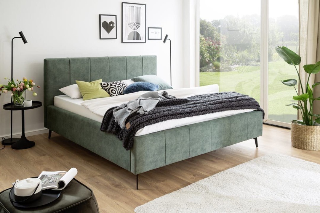 Polsterbett mit Bettkasten Lille grün ab x cm Pick-Up-Möbel